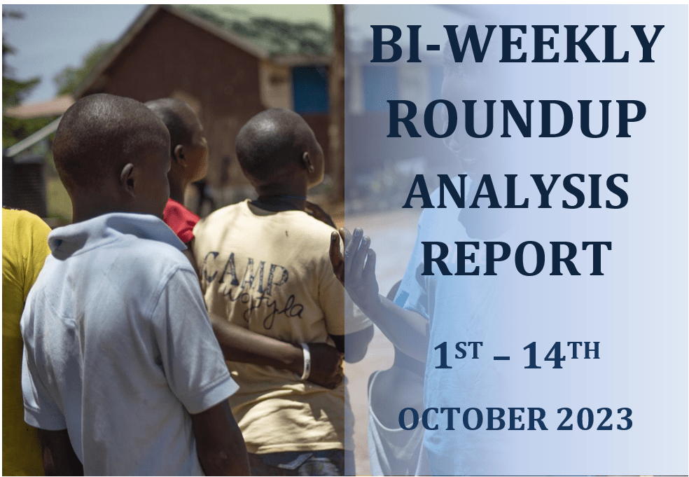 Bi-weekly Report 1st – 14th October 2023