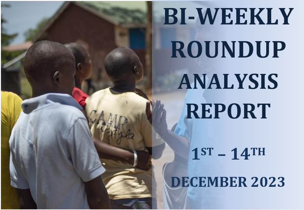 Bi-weekly Report 1st – 14th December 2023