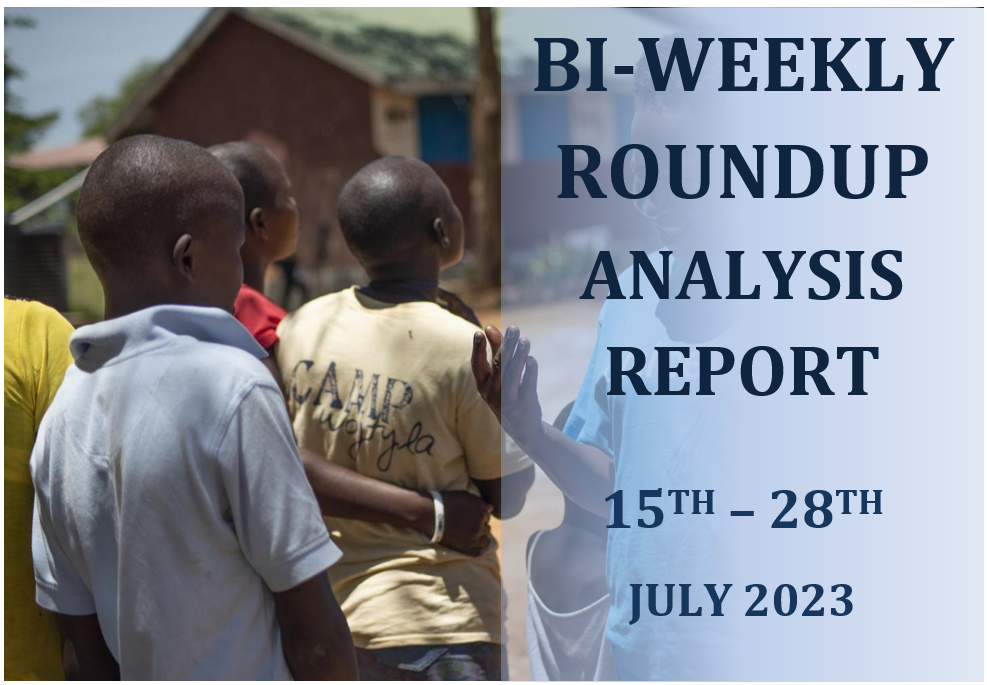 Bi-weekly Report 15th – 28th July 2023
