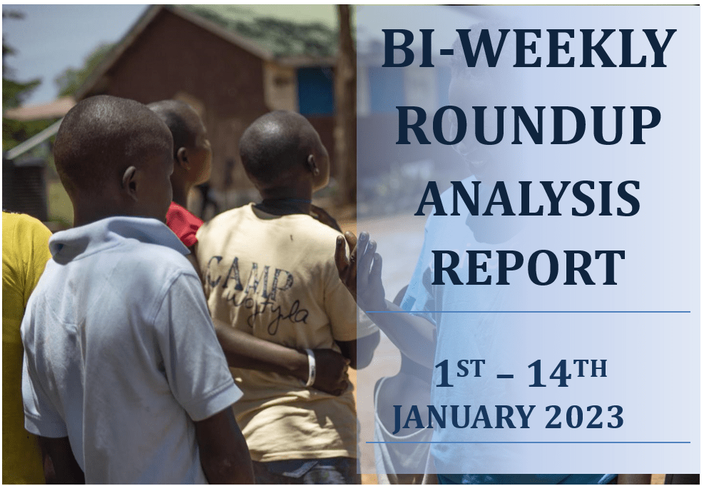 Bi-weekly Report 1st – 14th January 2023
