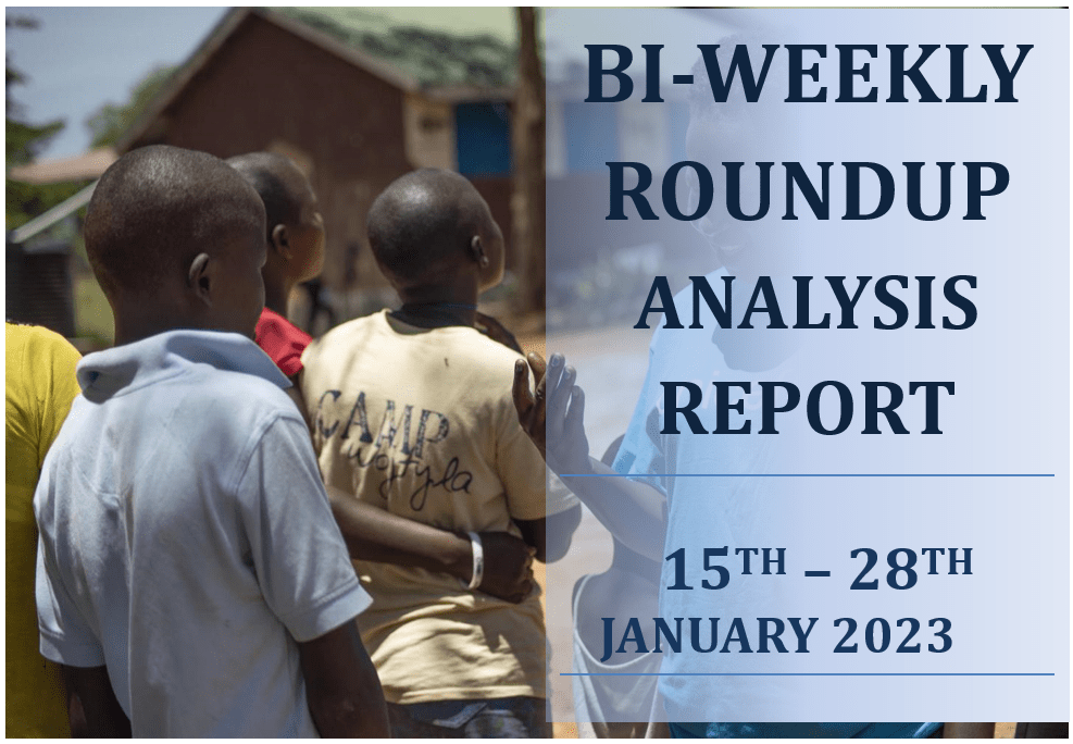 Bi-weekly Report 15th – 28th January 2023